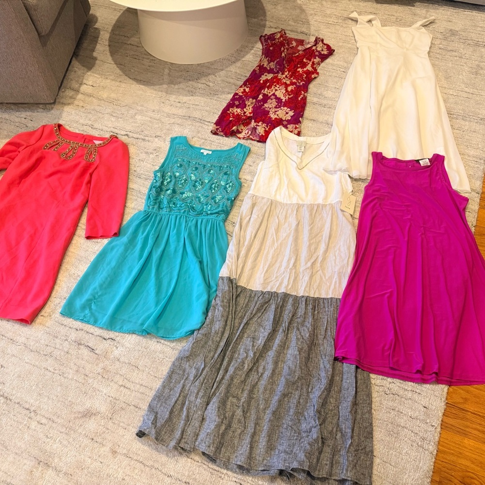 Lilly Pulitzer Girls Bright Pink and Turquoise Mix Dress Lot